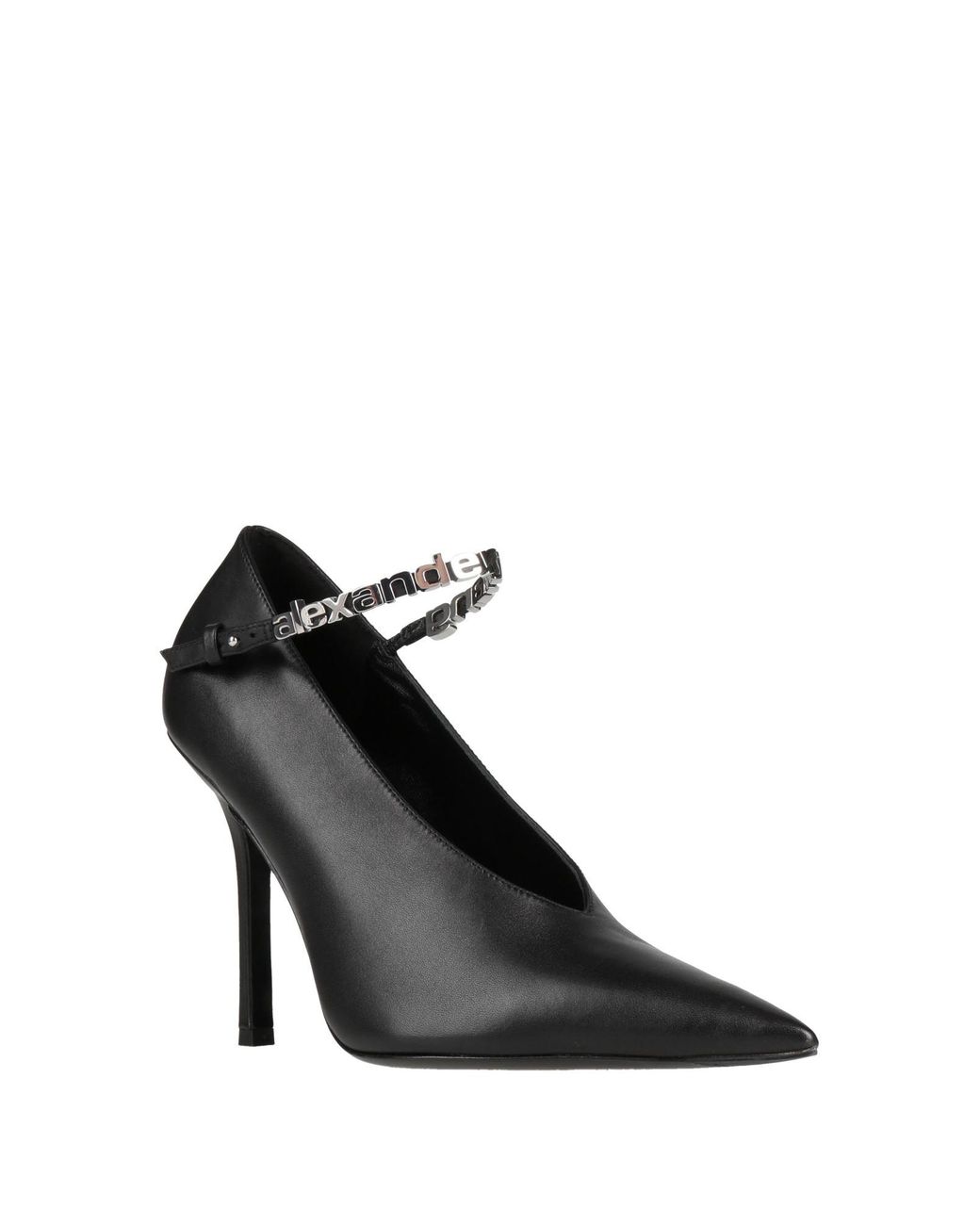 Alexander Wang Black Delphine 105Mm Logo Lettering Pumps