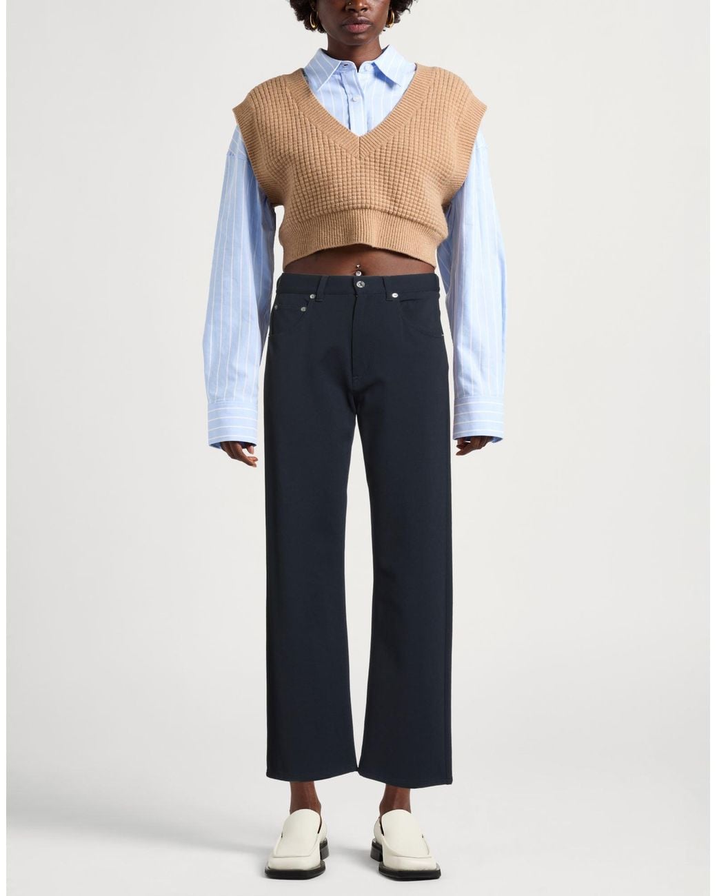 Grifoni Blue Midnight Pants Viscose, Polyamide, Elastane
