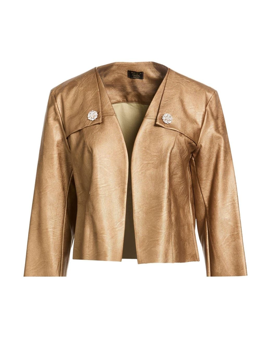 Siste's Brown Capsule Jacket Polyurethane, Viscose