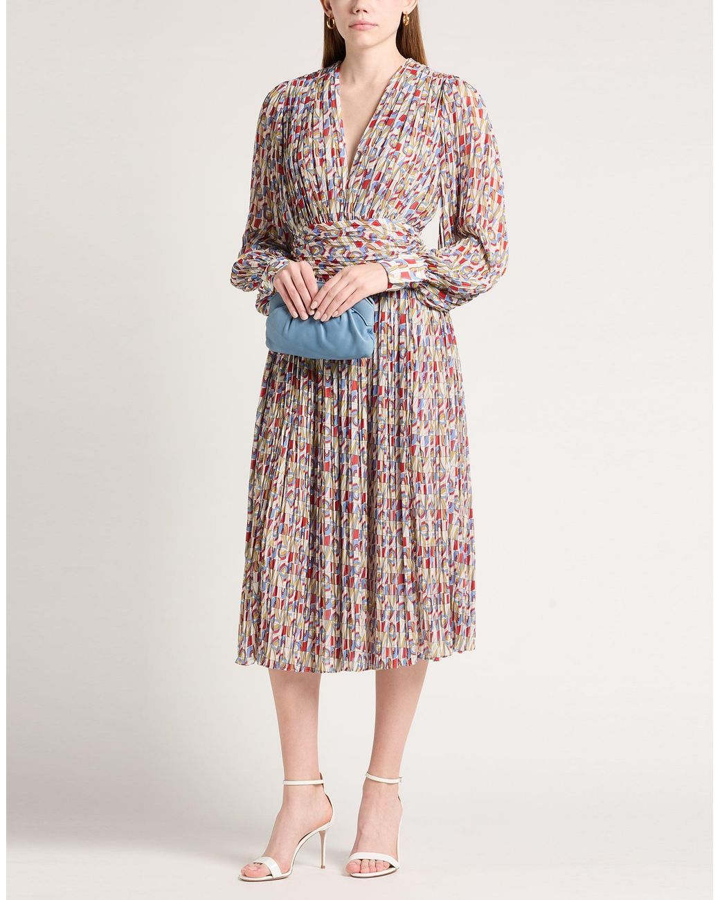 Rochas Red Midi Dress Polyester