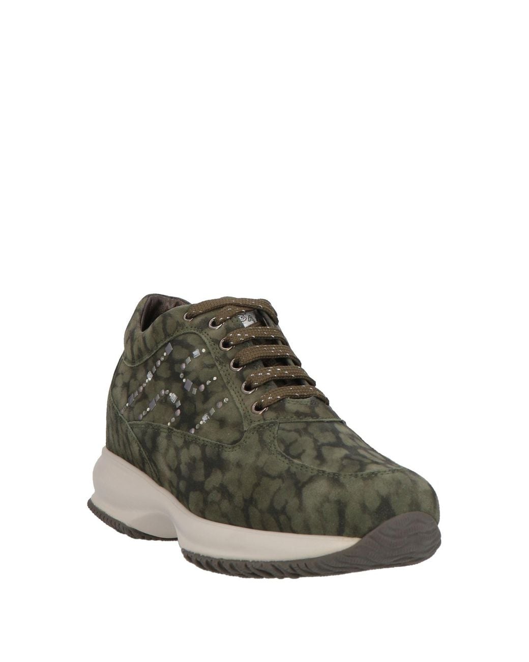 Hogan Green Interactive Military Sneakers Leather