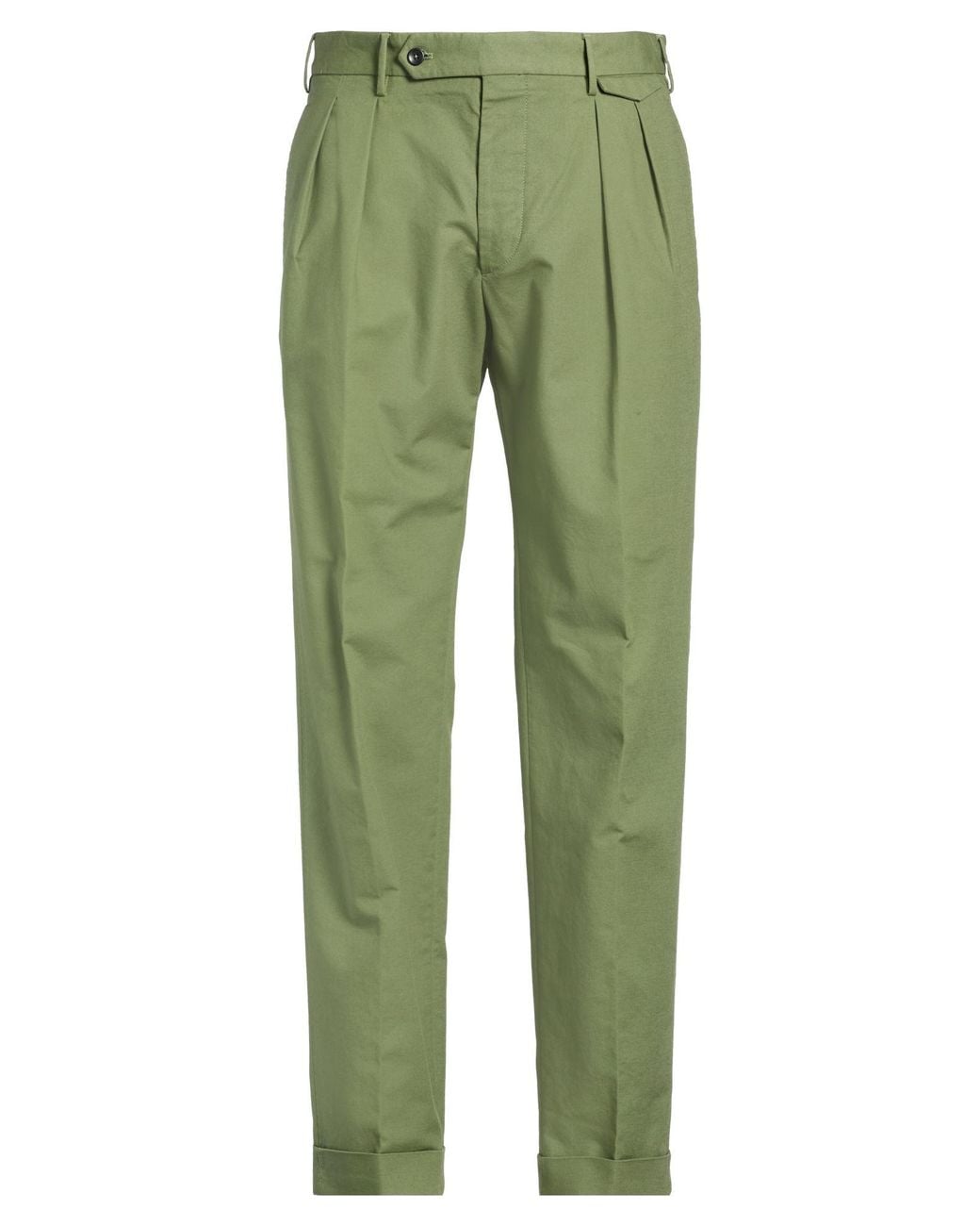 Incotex Green Pants Cotton, Elastane for men