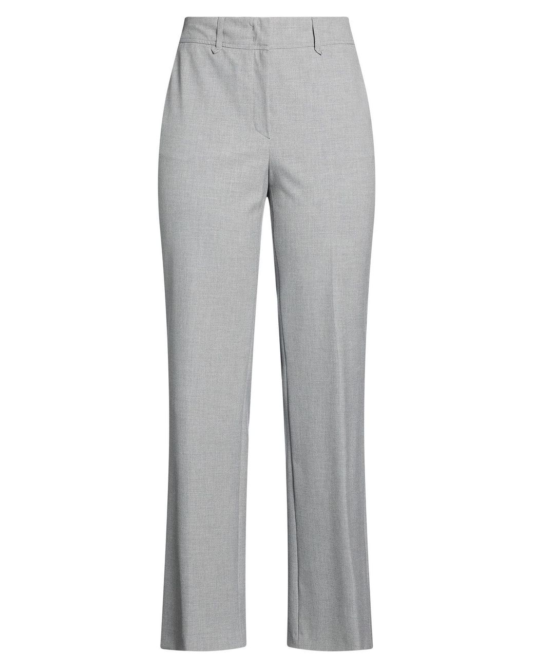 RAFFAELLO ROSSI Gray Pants Polyester, Viscose, Elastane