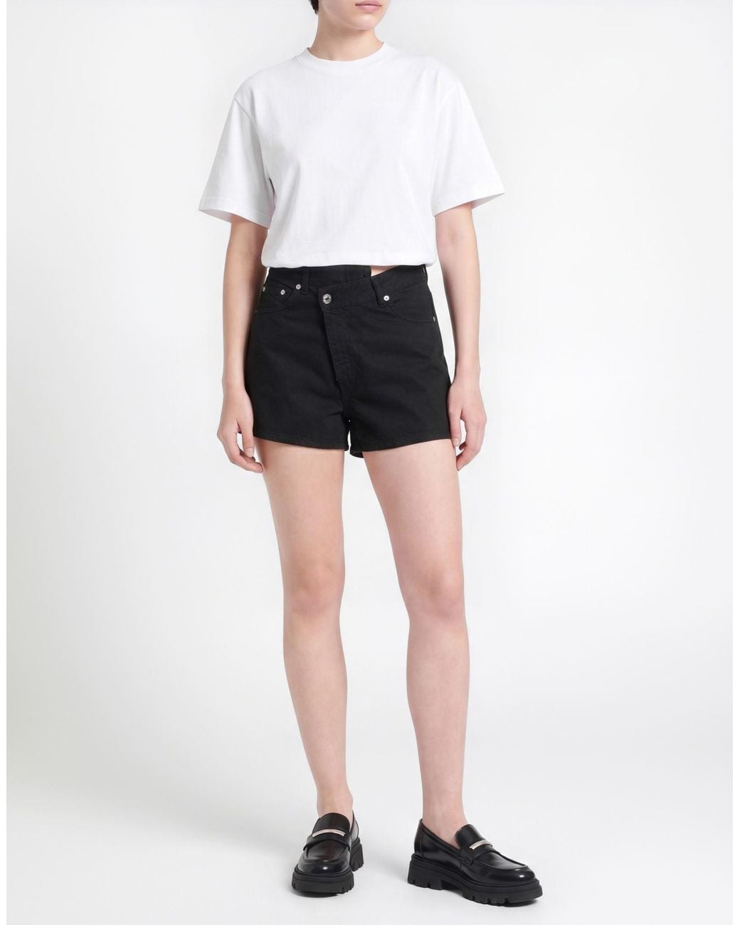 Grifoni Black Denim Shorts