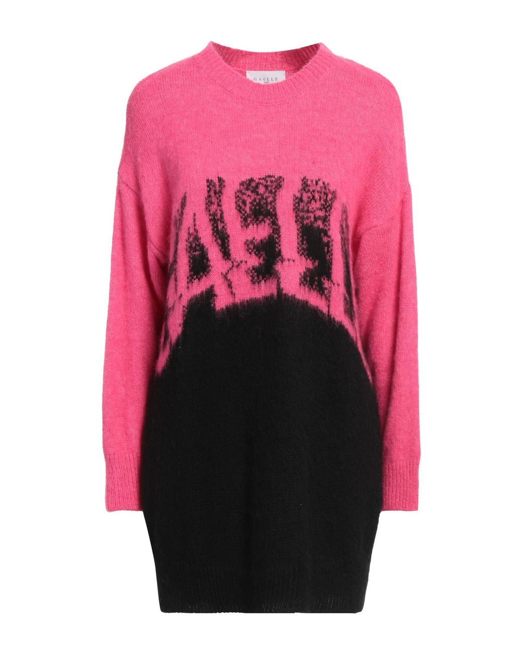 Gaelle Paris Pink Fuchsia Sweater Acrylic, Polyamide, Viscose, Wool