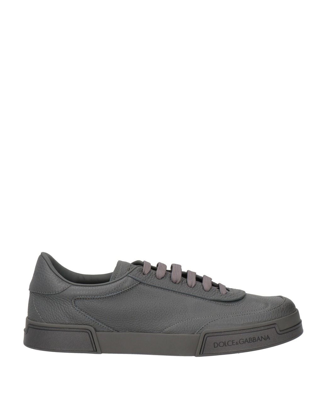 Dolce & Gabbana Gray Sneakers Calfskin, Lambskin for men