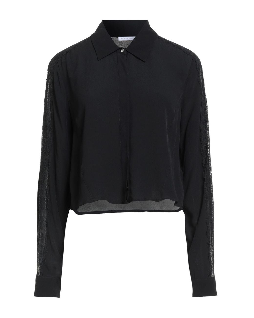 Patrizia Pepe Black Shirt Viscose, Polyamide