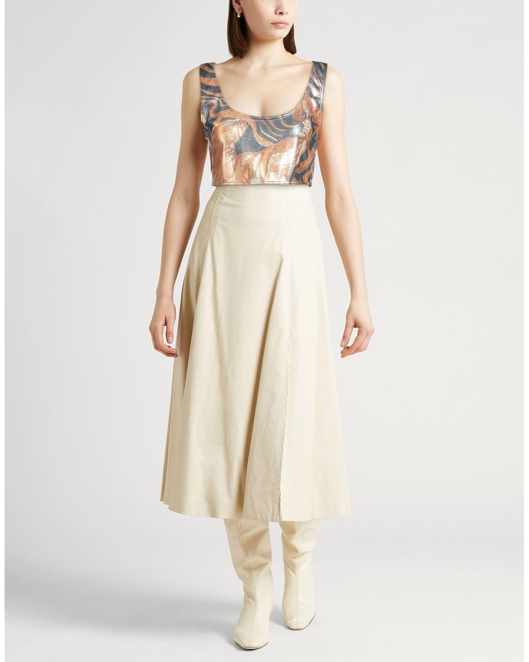 Top Alberta Ferretti en coloris Gray