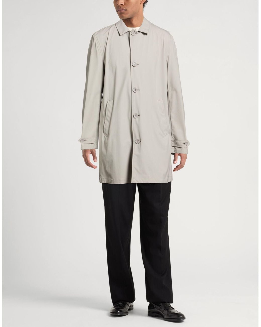 Herno Gray Overcoat & Trench Coat for men