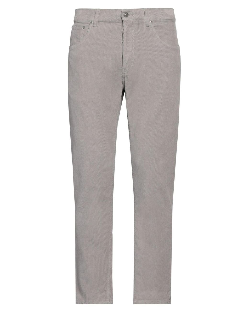 Dondup Gray Pants Cotton, Elastane for men