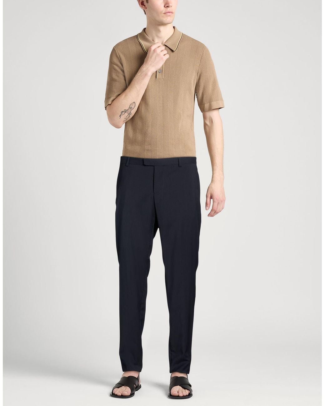 Zegna Blue Pants Wool for men