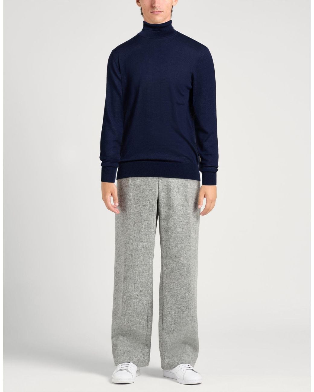 John Richmond Blue Turtleneck Merino Wool for men