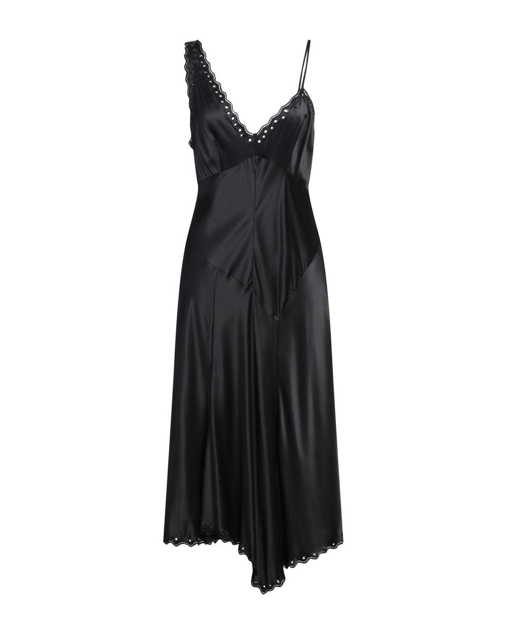 Isabel Marant Black Midi Dress Silk, Viscose