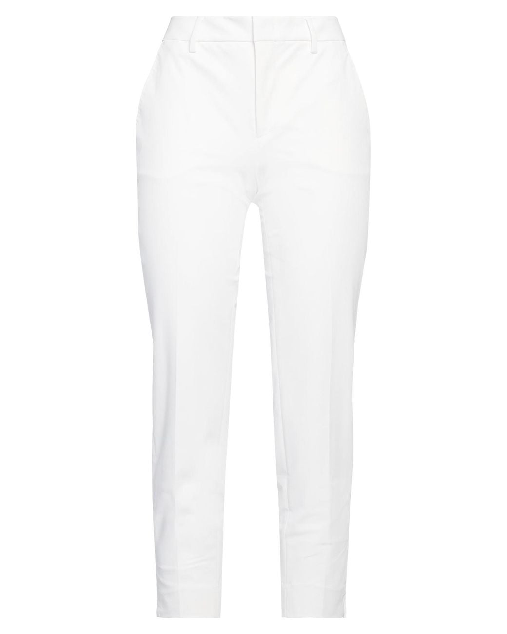 PT Torino White Pants Cotton, Polyamide, Elastane