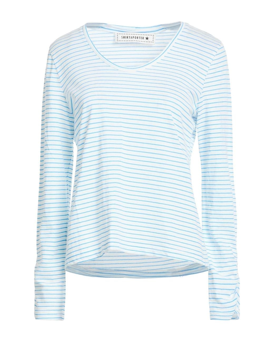 Shirtaporter Blue Azure T-Shirt Cotton, Elastane