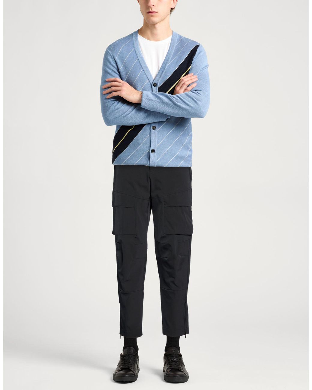 PT Torino Black Pants Polyester, Elastane for men