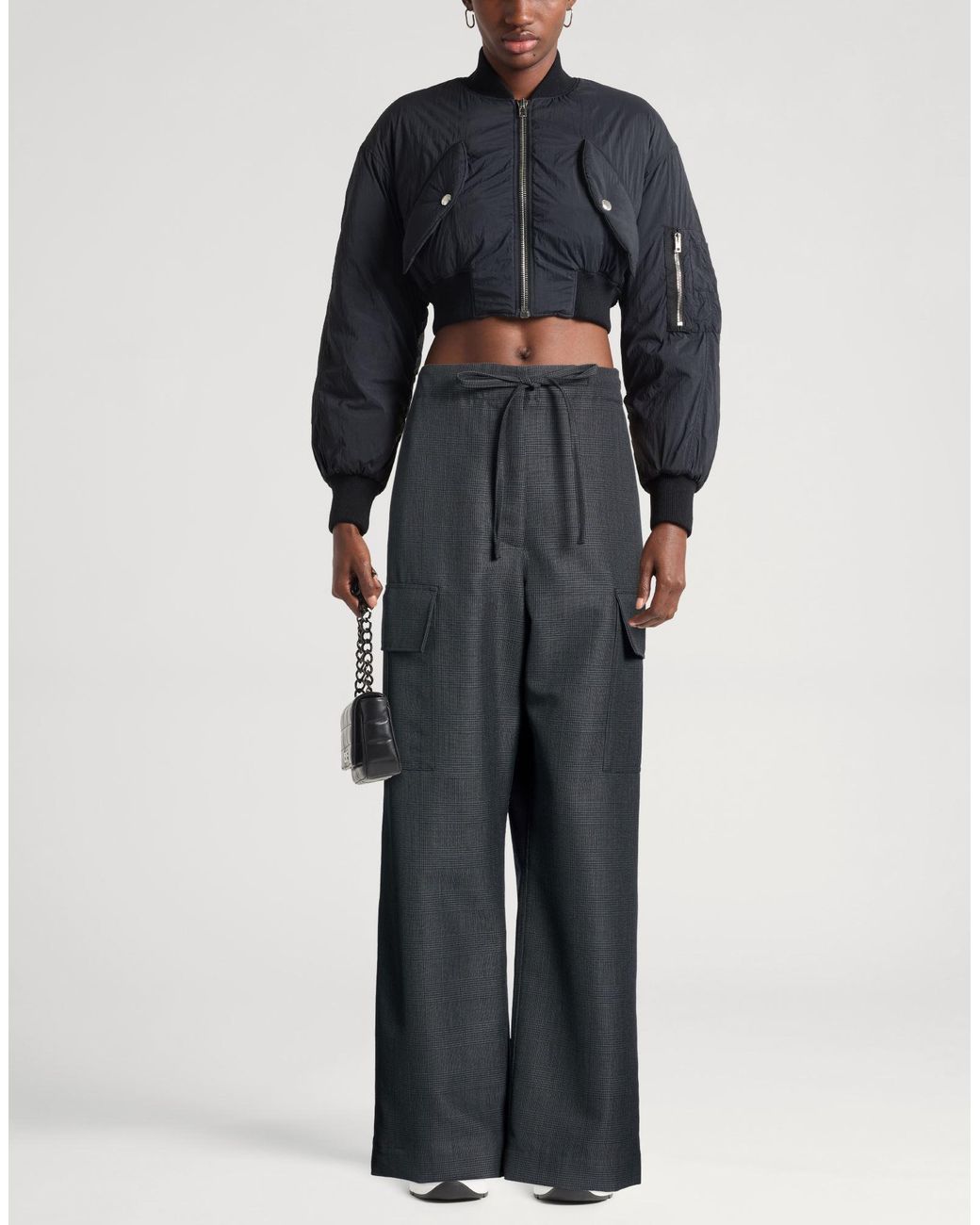 McQueen Blue Pants Wool, Mohair Wool