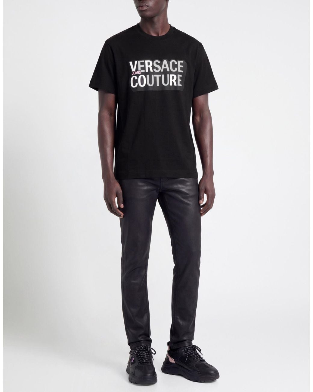 Versace Jeans Couture Black T-Shirt Cotton for men