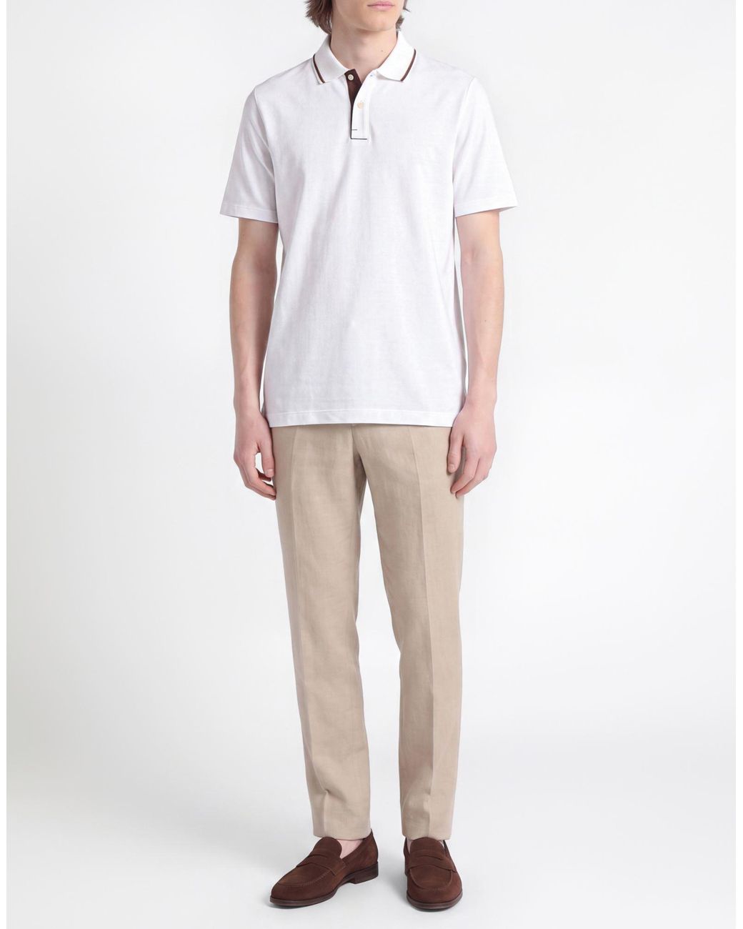 Paul & Shark White Polo Shirt Cotton, Lyocell for men