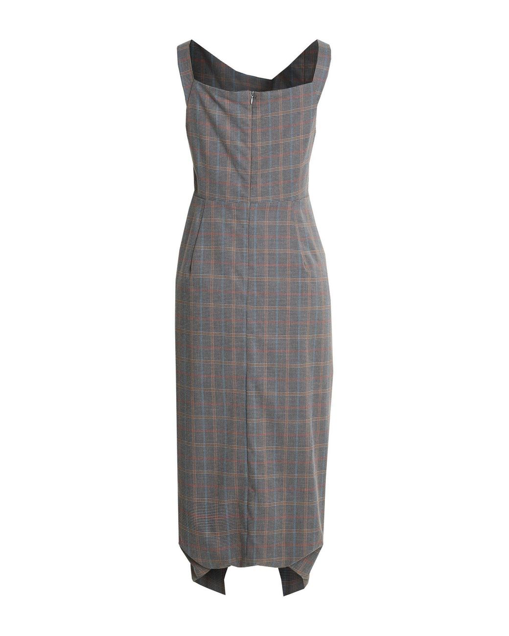 WEILI ZHENG Gray Midi Dress