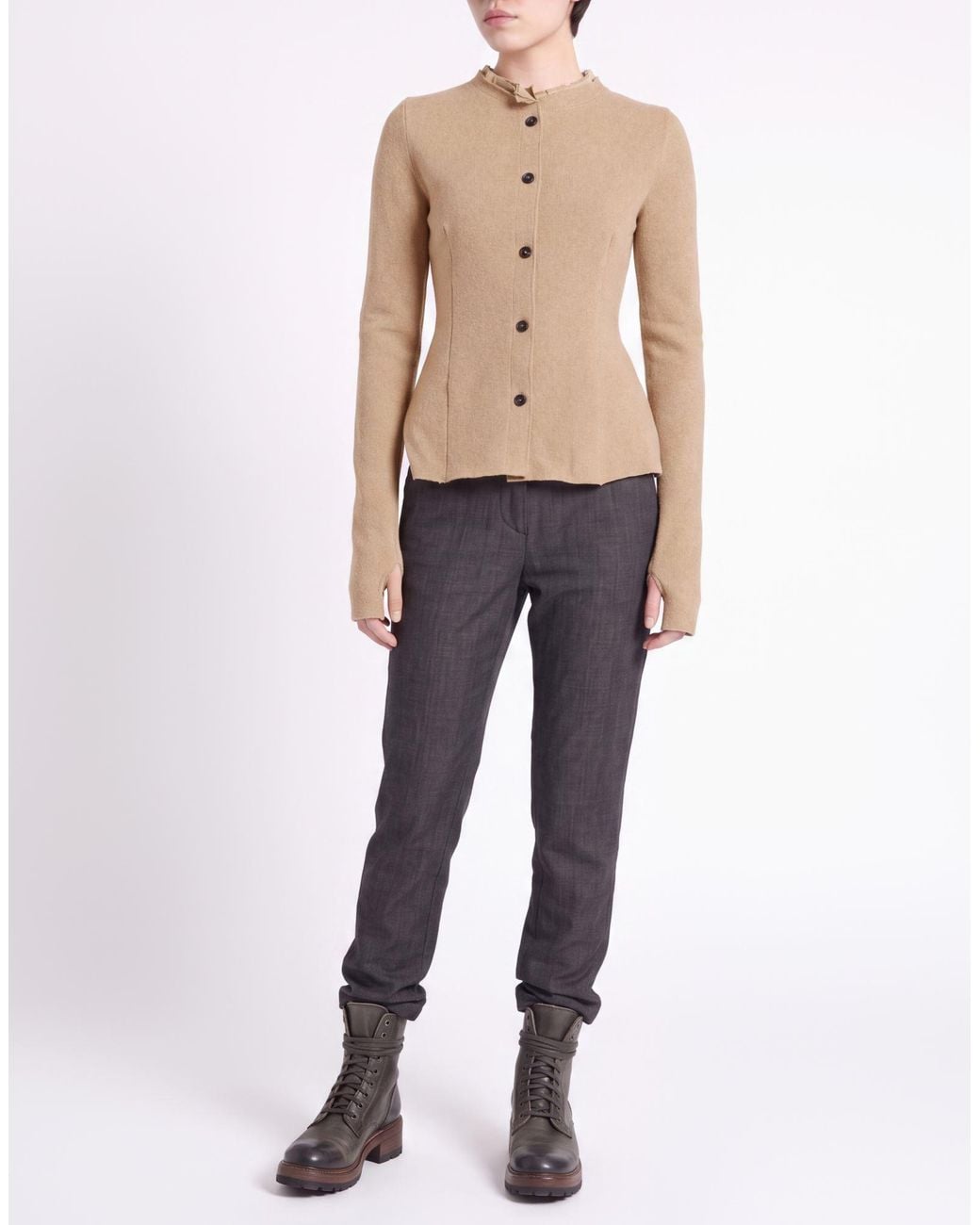 Masnada Natural Cardigan Cotton, Elastane