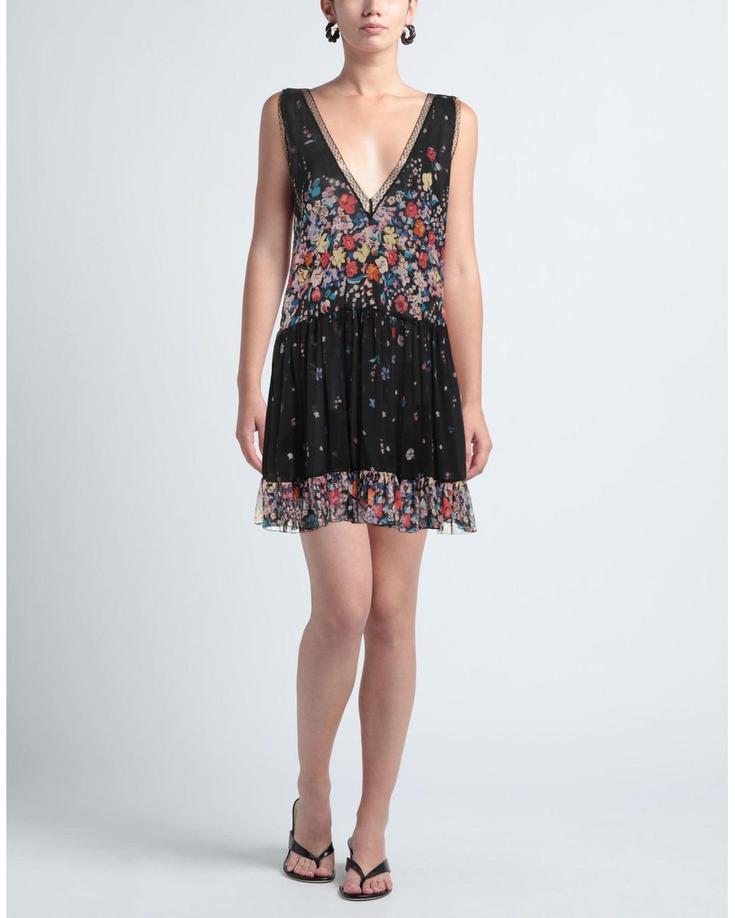 MEIMEIJ Black Mini Dress Polyester, Polyamide