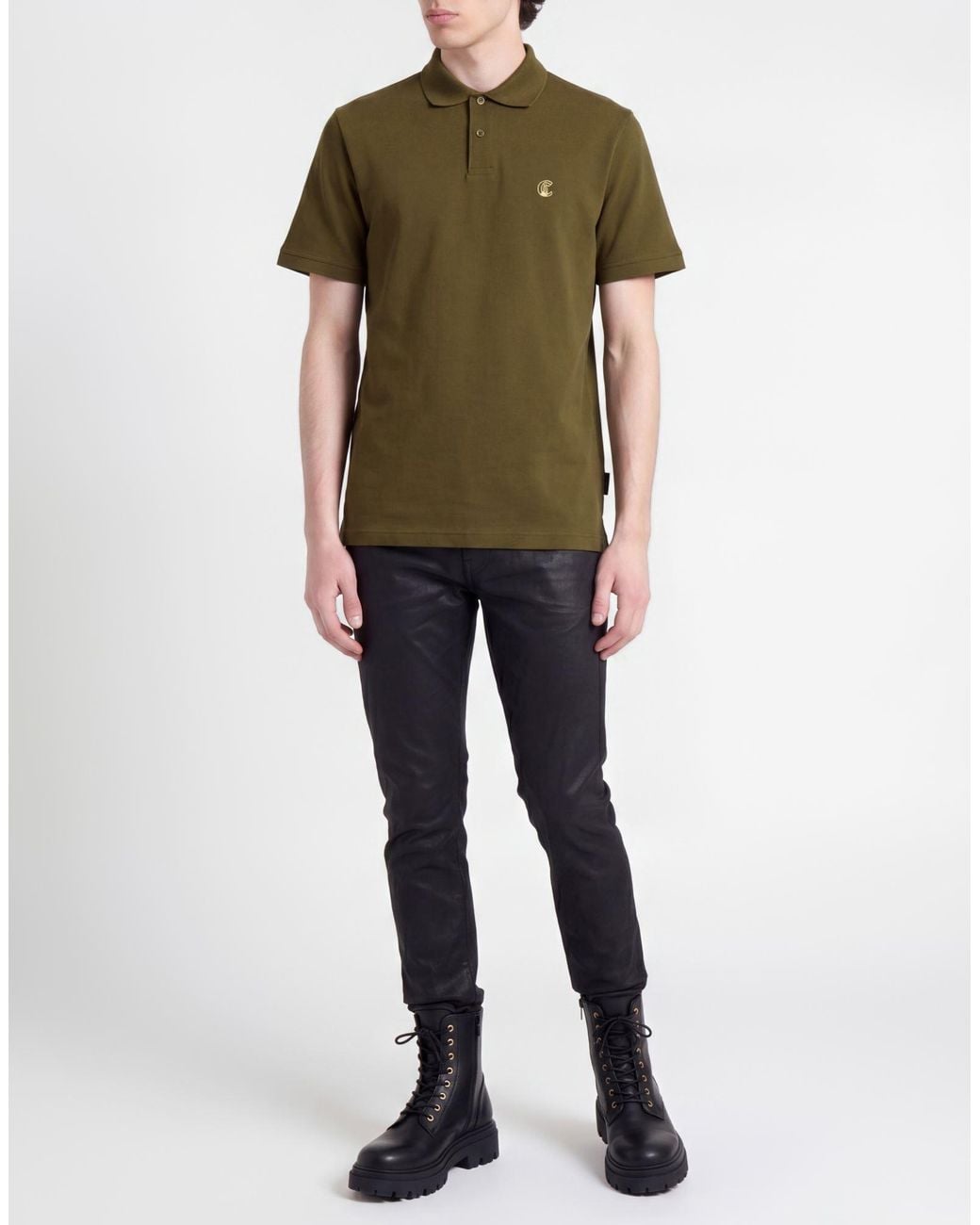Just Cavalli Green Polo Shirt for men