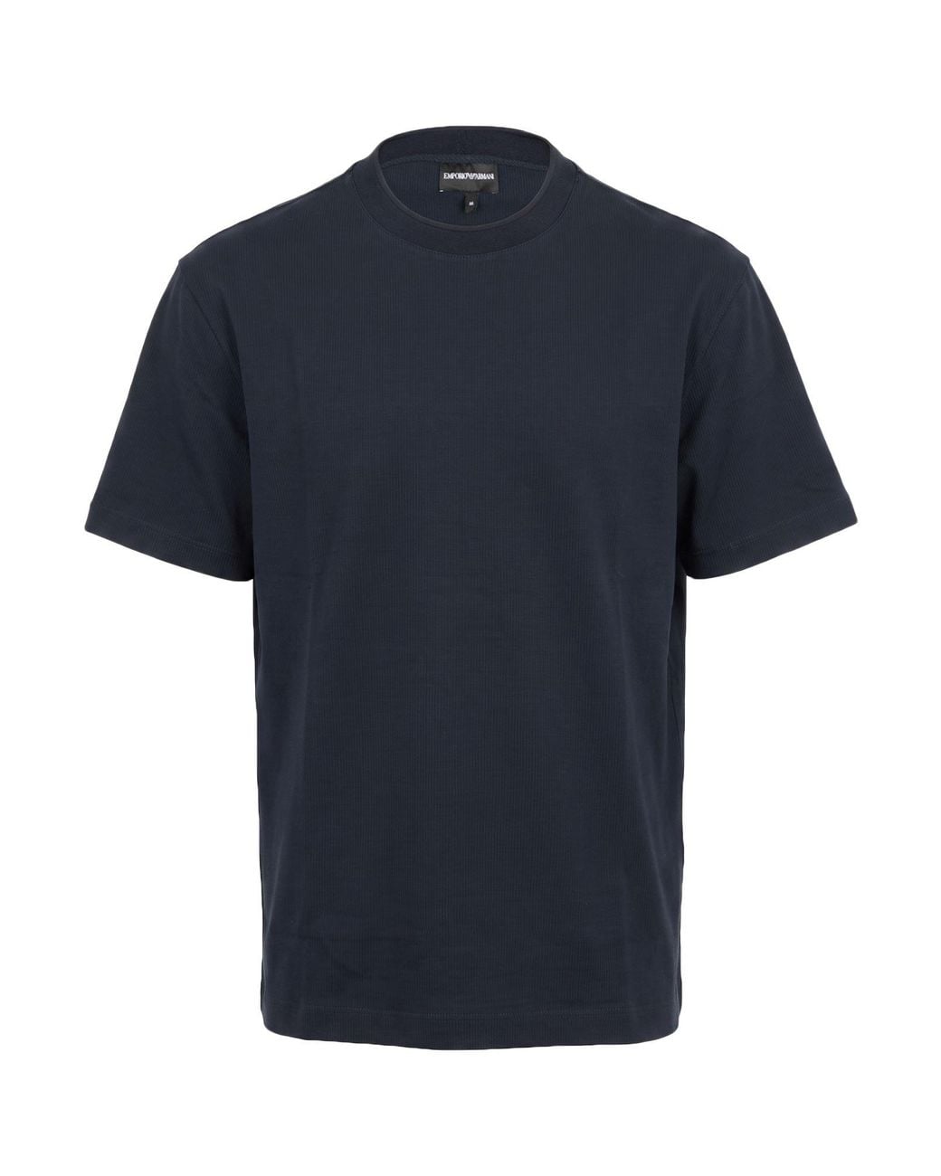 Emporio Armani Blue T-Shirt Polyester, Elastomultiester for men