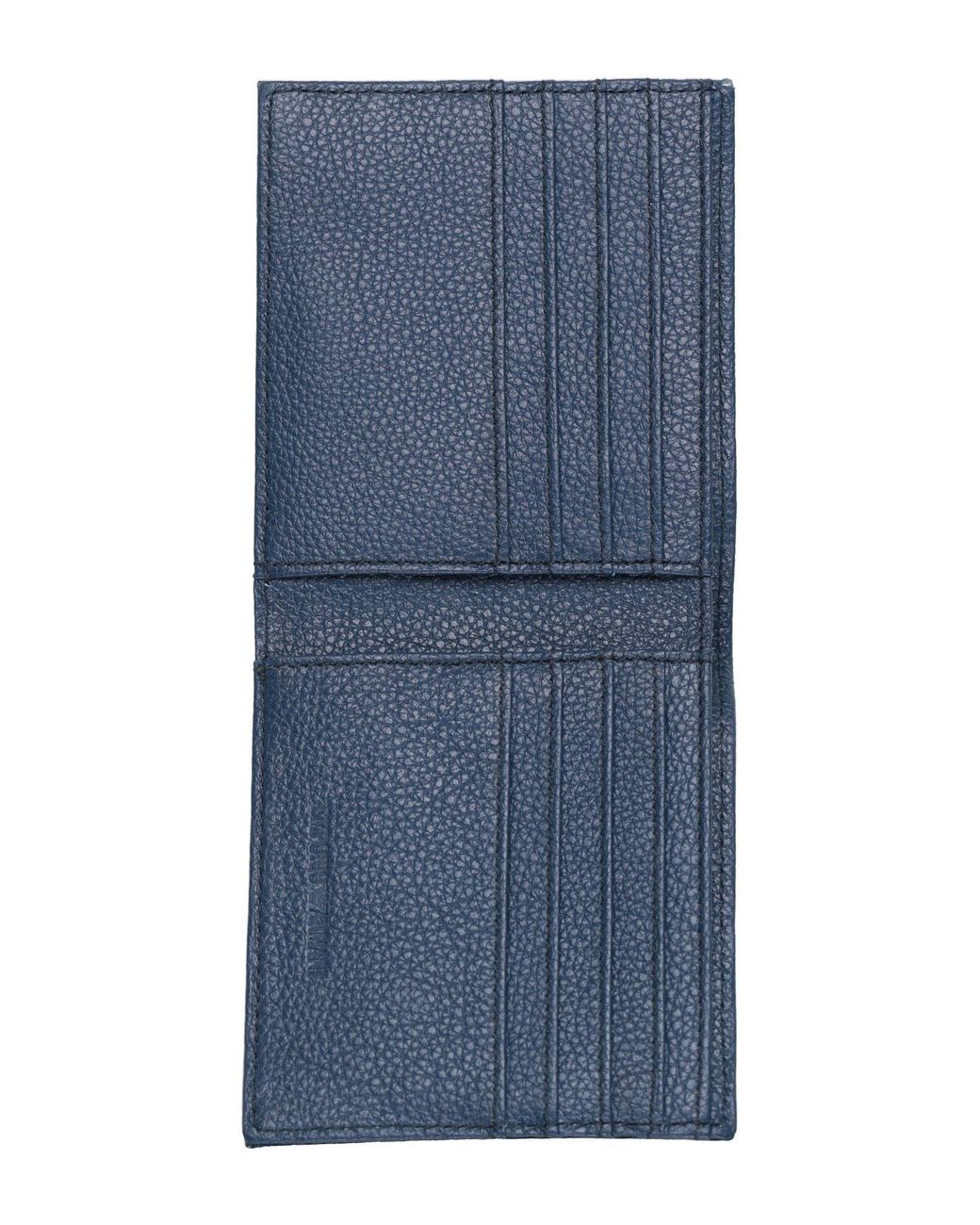 Emporio Armani Blue Wallet Cow Leather for men