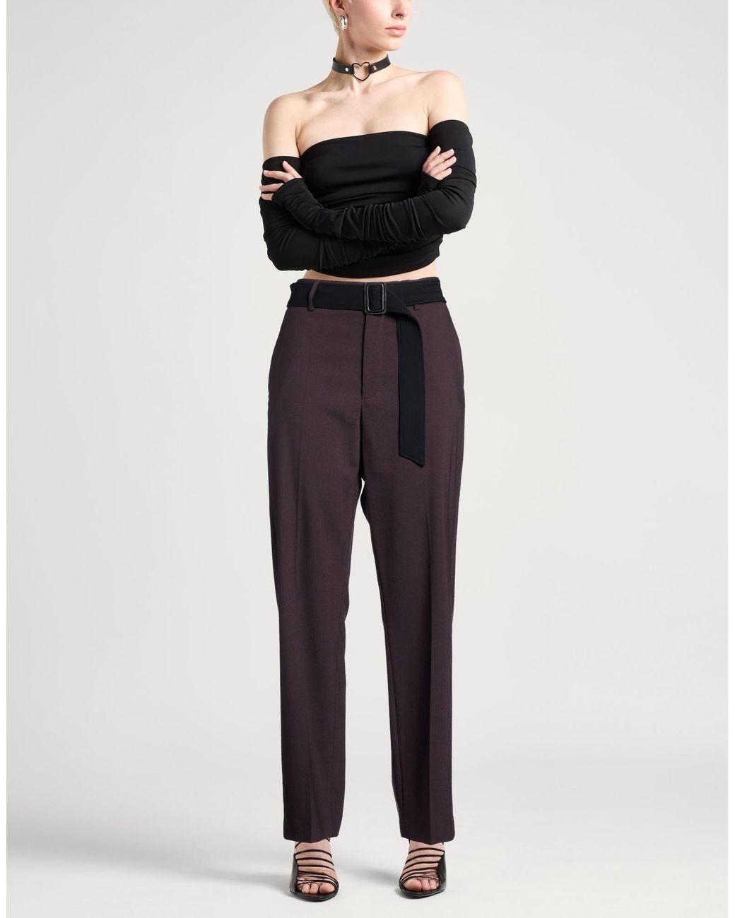 MM6 by Maison Margiela Blue Pants Virgin Wool, Elastane