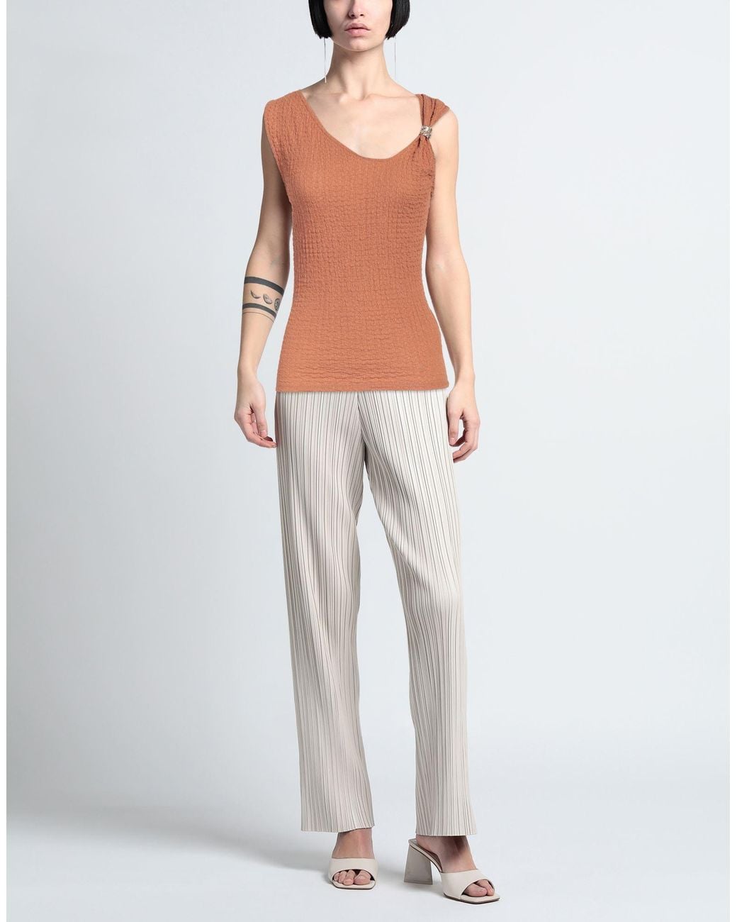 Salsa Jeans Brown Camel Top Polyester, Elastane