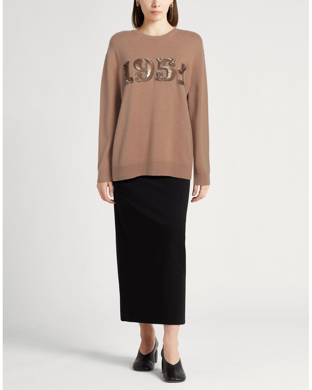 Max Mara Brown Sweater Wool, Cashmere