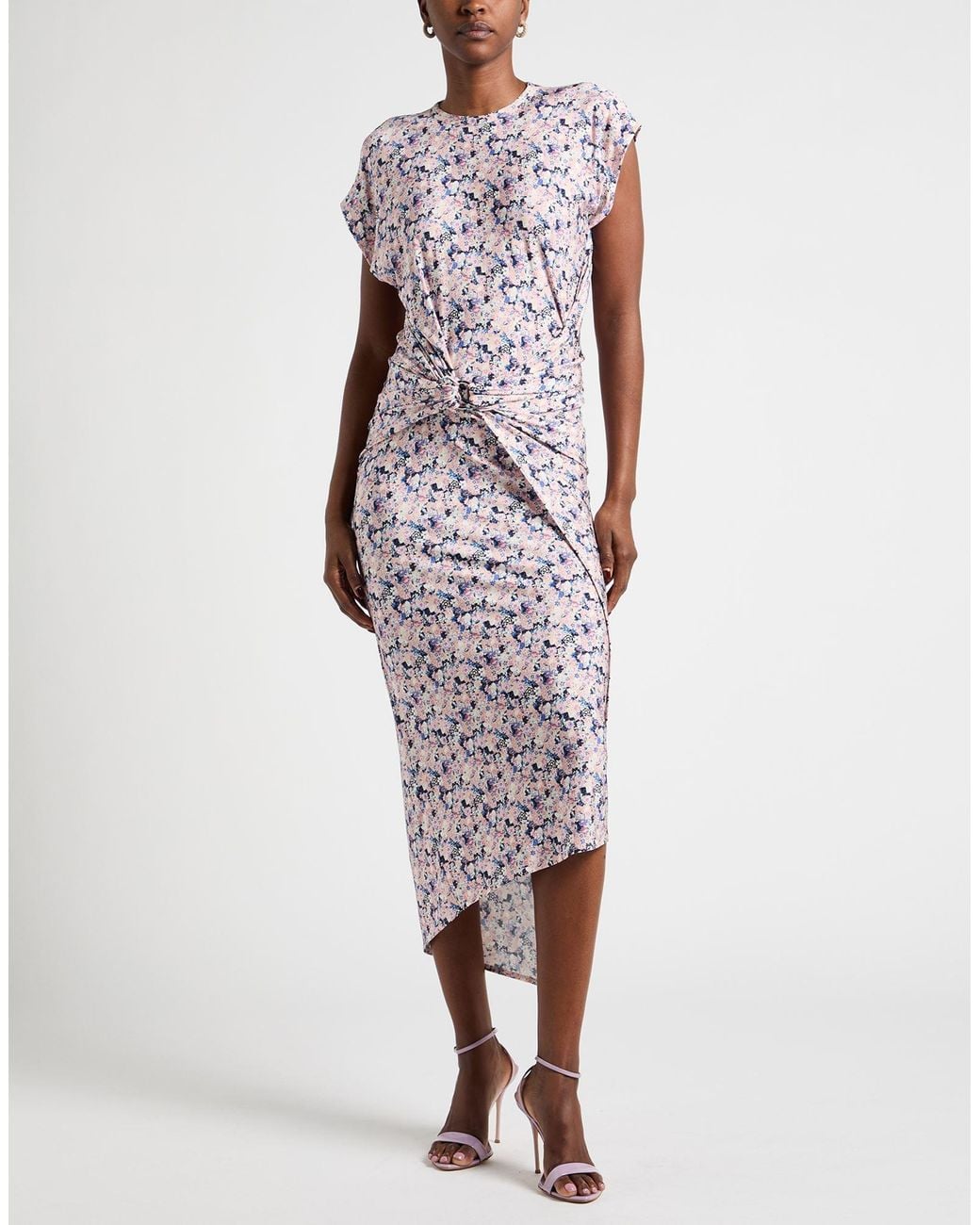 Rabanne Purple Maxi Dress Viscose, Elastane