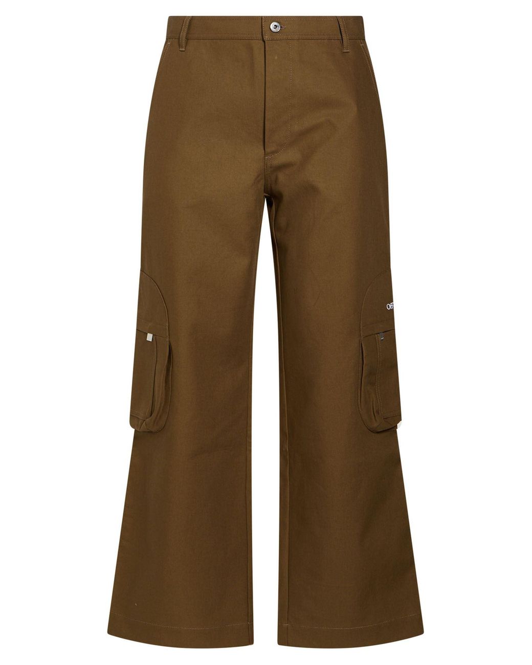 Off-White c/o Virgil Abloh Brown Khaki Pants Cotton for men