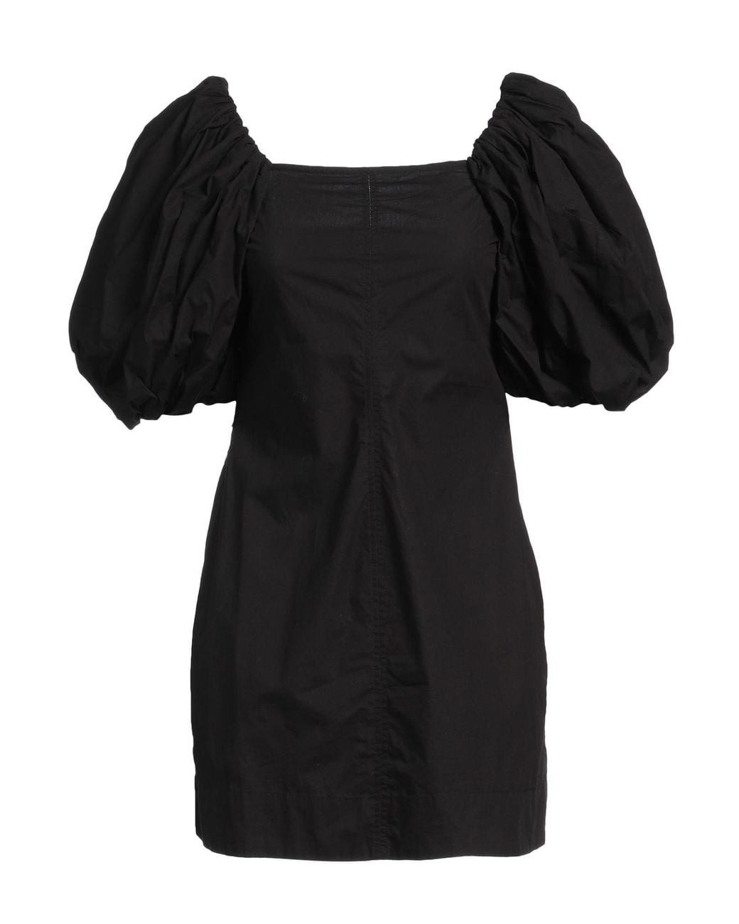 Ganni Black Mini Dress Organic Cotton