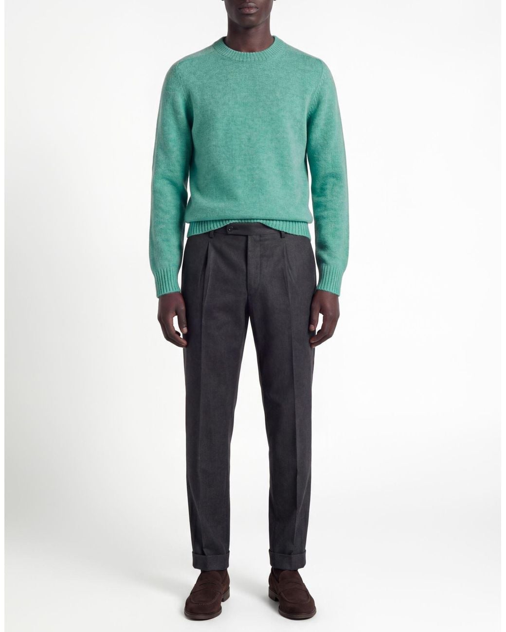 La Fileria Green Sweater Virgin Wool for men