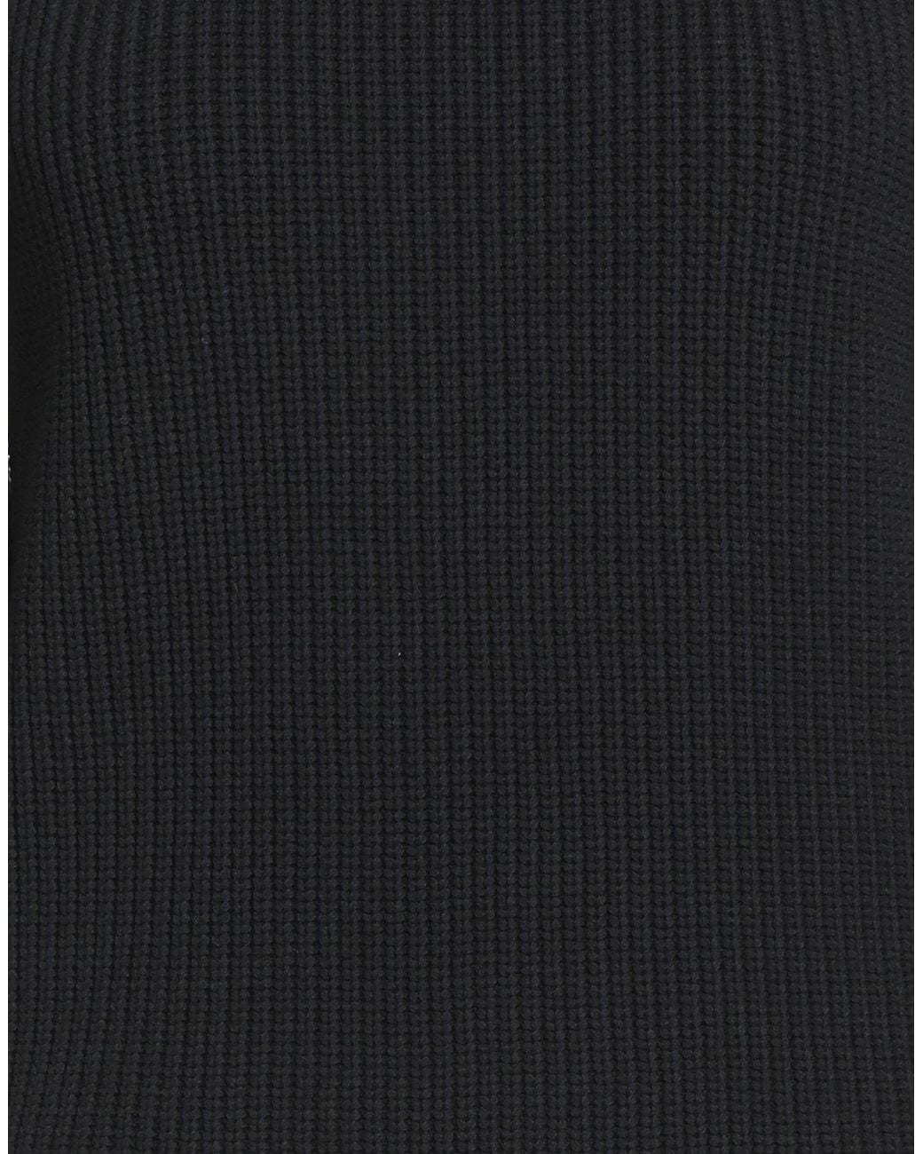 Alpha Studio Black Sweater Cotton, Polyamide