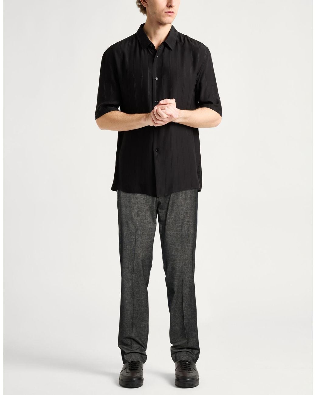 Michael Coal Gray Charcoal Pants Cotton, Polyester, Viscose, Elastane for men