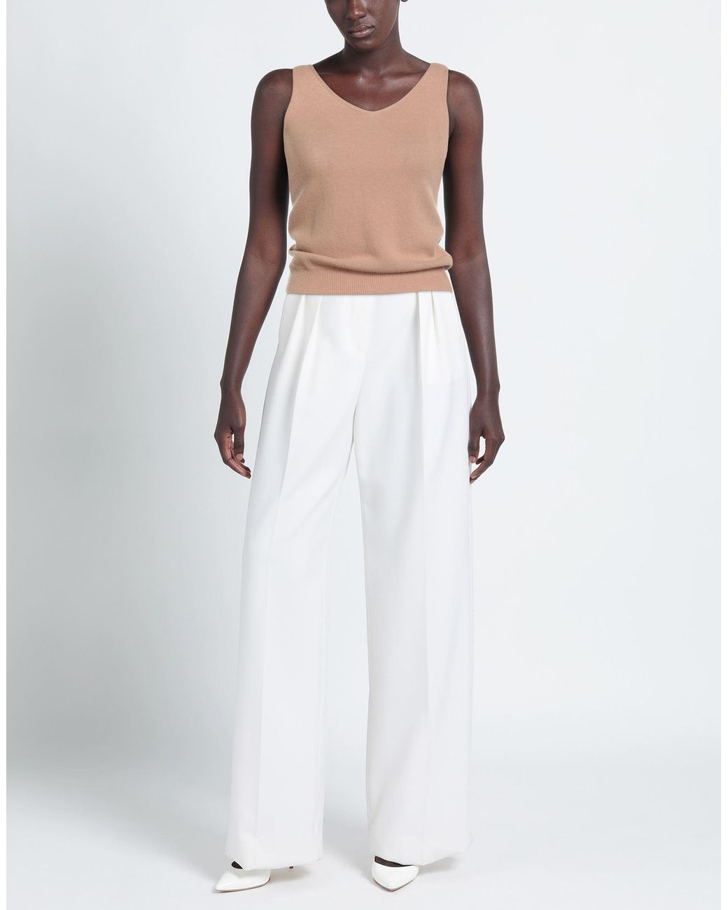 N.O.W. ANDREA ROSATI CASHMERE Natural Top Wool, Viscose, Cashmere, Nylon