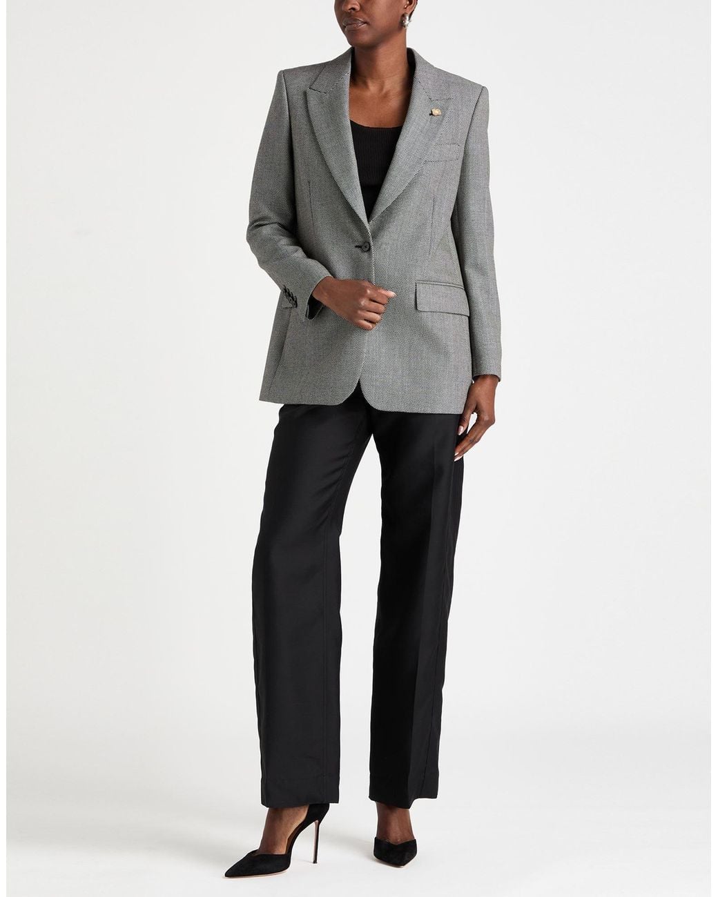 Lardini Gray Blazer Wool
