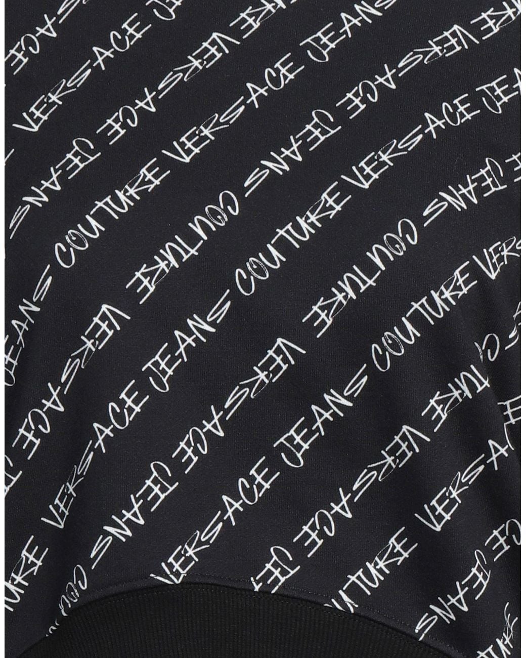 Versace Jeans Couture Black Sweatshirt Cotton, Elastane