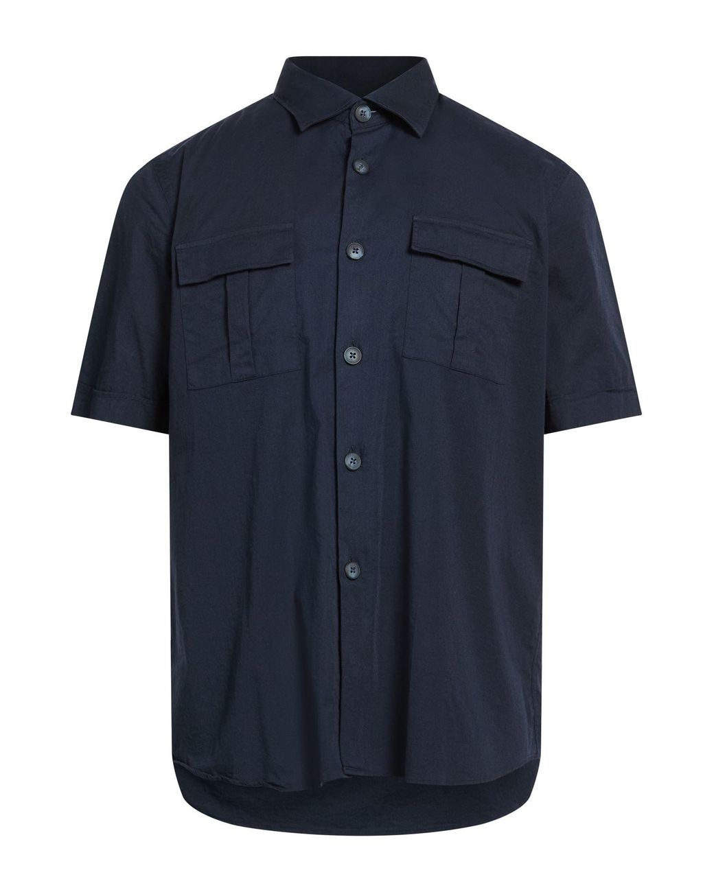 Agho Blue Shirt Cotton, Elastane for men
