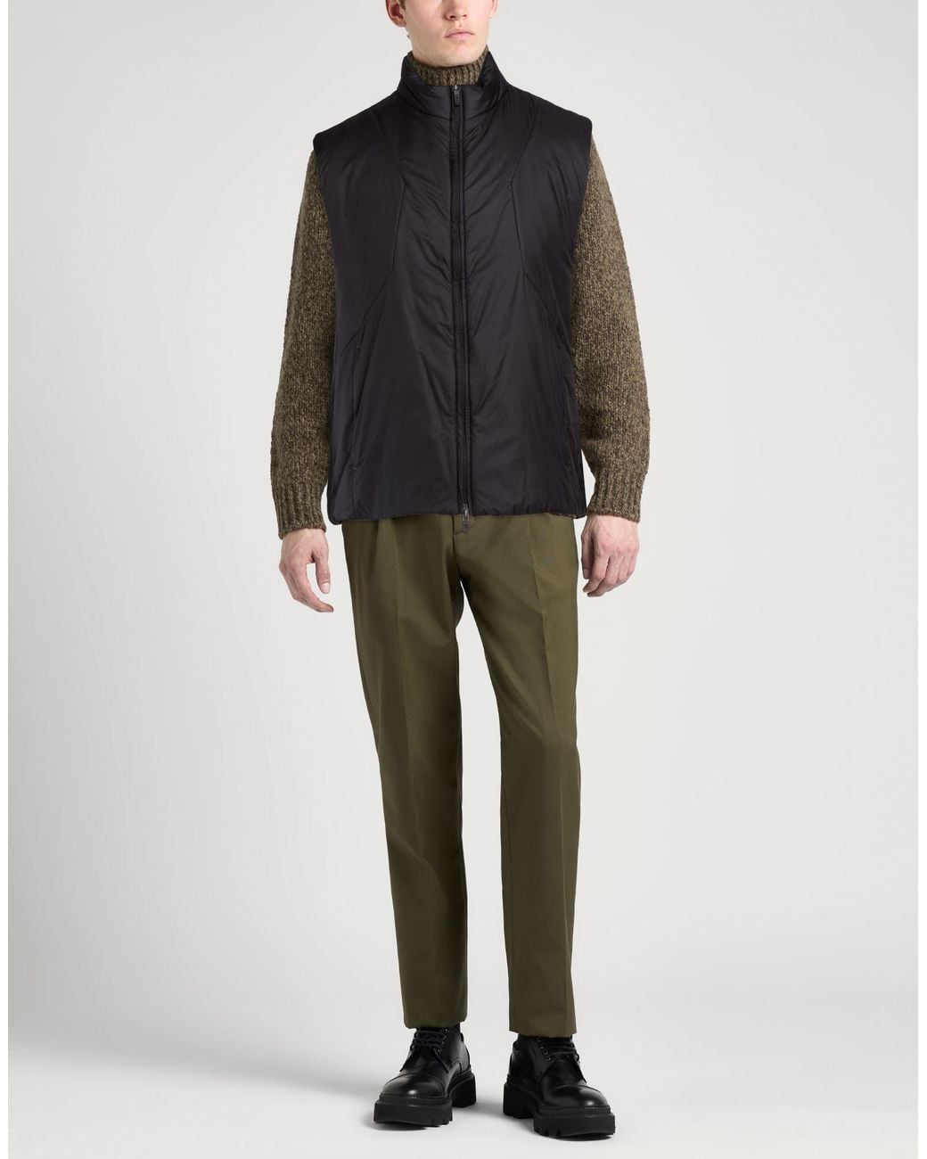 Herno Black Gilet for men