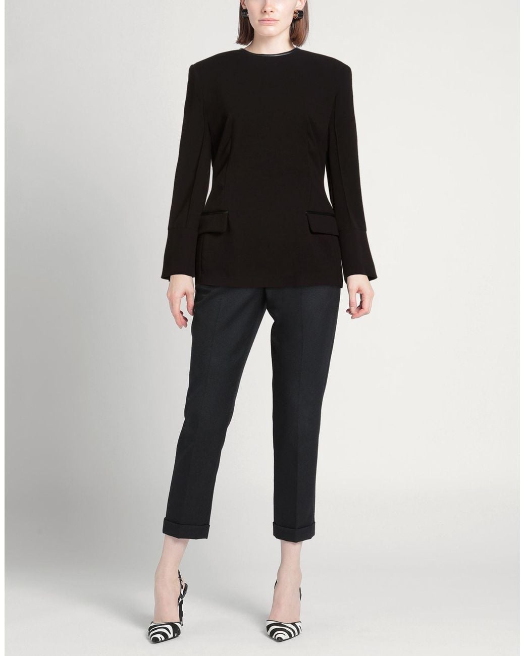 The Mannei Black Top Polyester, Rayon, Elastane