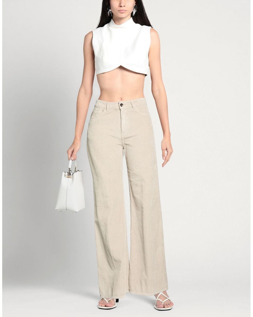 TRUE AVENUE Natural Pants Cotton