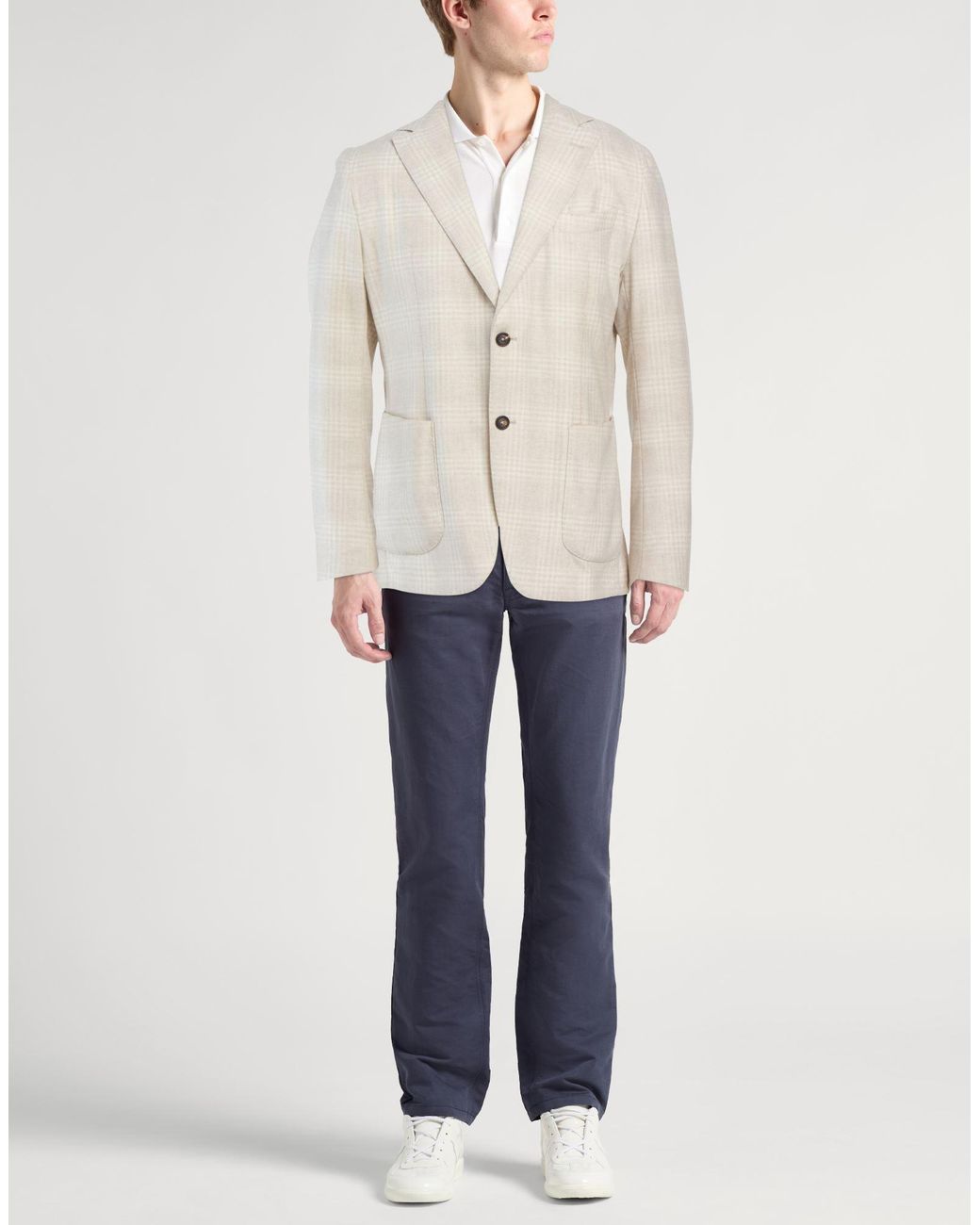Eleventy White Platinum Blazer Wool, Silk, Cashmere for men