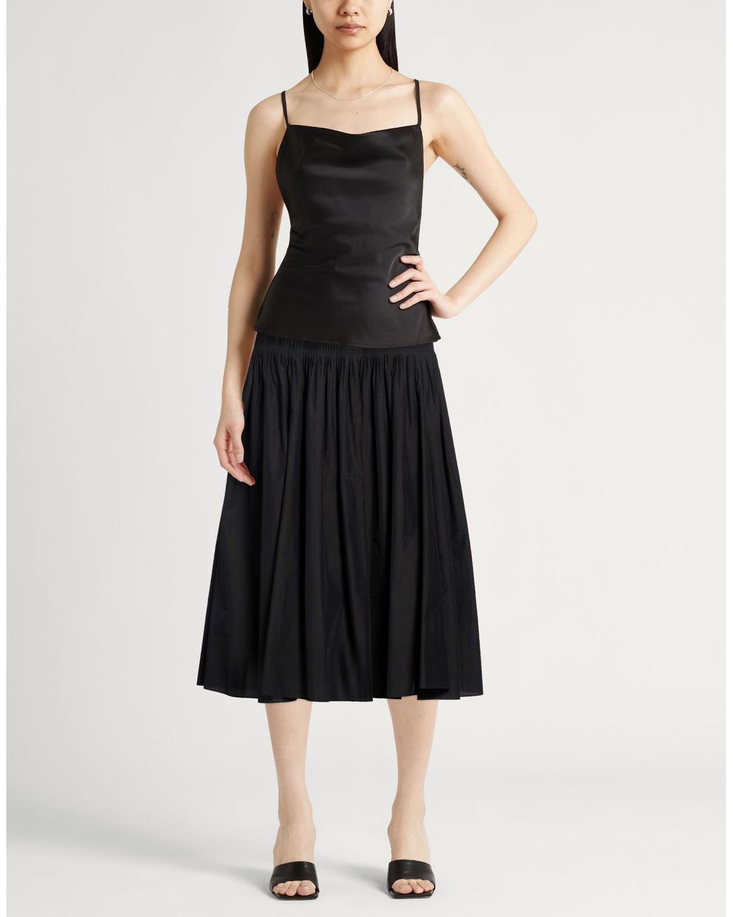 Theory Black Midi Skirts