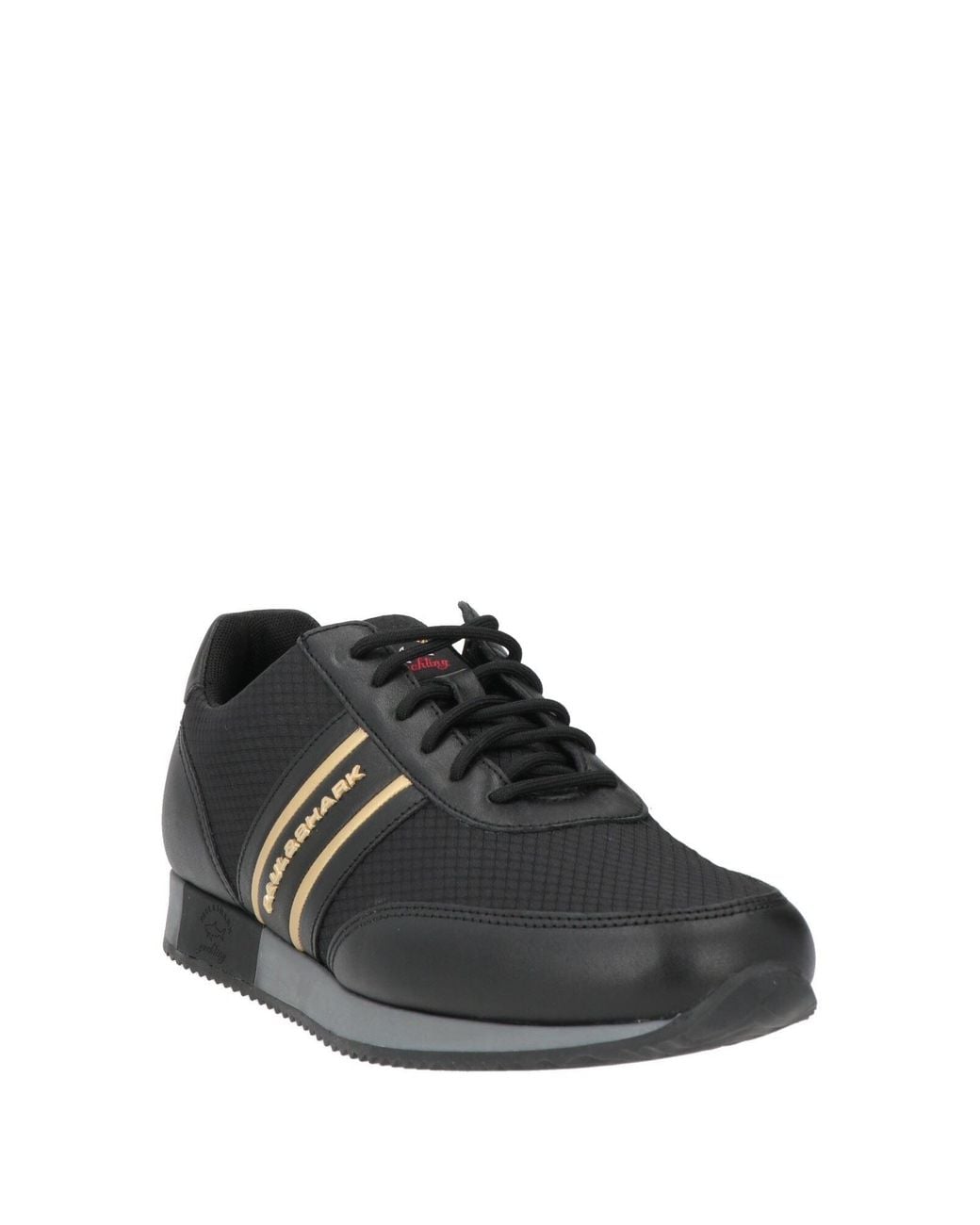 Paul & Shark Black Sneakers Leather, Textile Fibers for men