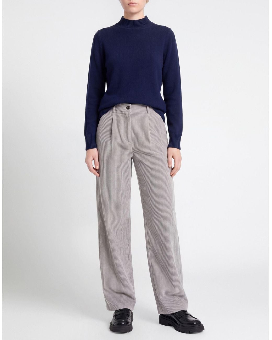 iBlues Gray Light Pants Polyester, Polyamide, Elastane