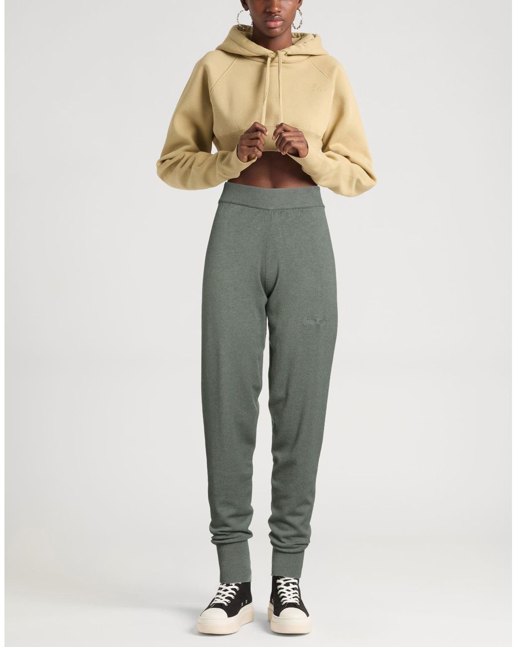 hinnominate Gray Military Pants Viscose, Polyester, Polyamide